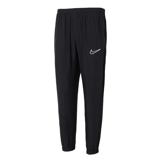 耐克（NIKE）男裤2025春季新款针织运动裤卫裤舒适休闲收口裤保暖长裤子 DV9737-010黑色常规款 M