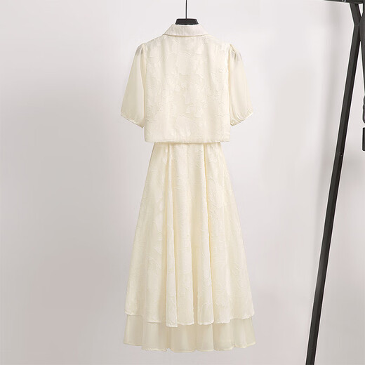 Sibaishe national style suit 2025 spring and summer new women's lapel shirt with spliced ​​suspender skirt two-piece set