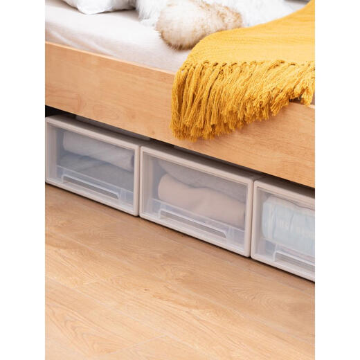 Boîte de rangement de rangement de garde-robe SpaceXpert Cabinet en plastique Cermeaux de stockage maison Boîte de rangement Boîte de rangement E3523 Profondeur de verrouillage épaissie 47 Largeur 35 Hauteur 23