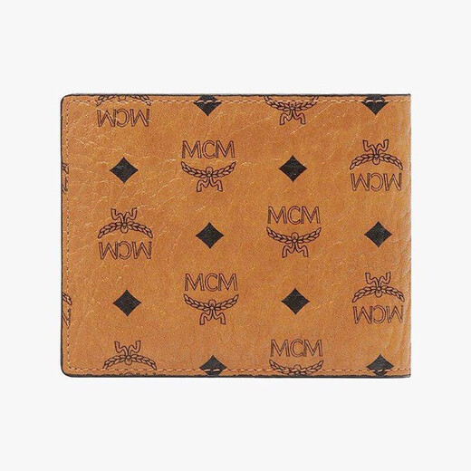 MCMVisetos Bifold Wallet with Card Holder Cognac