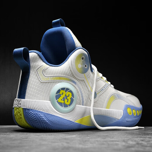 Phantom 3 basketball shoes for boys’ shoes for children and teenagers’ sports shoes for students’ leather surface non-slip Kobe junior high school students’ sneakers 866 white and blue mesh - air cushion model 36 sizes Follow to send basketball socks + fluorescent bracelets