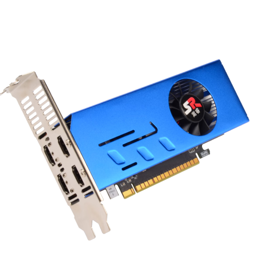 
Songrui 4-screen stock trading graphics card GTX1660S/1050Ti/750ti/730 multi-screen graphics card 4-interface HDMI HD 4k projection one-drag four-way splicing graphics card VGA split-screen graphics card 4-screen GTX750Ti 4G 4HDMI lock screen version