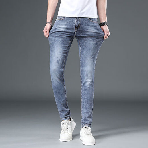 AJ Armani Jeans Menone Four Seasons Jeans Jeans de primavera y verano Jeans Los delgados pies delgados jóvenes elásticos de alta gama delgada de gama alta 9901 31