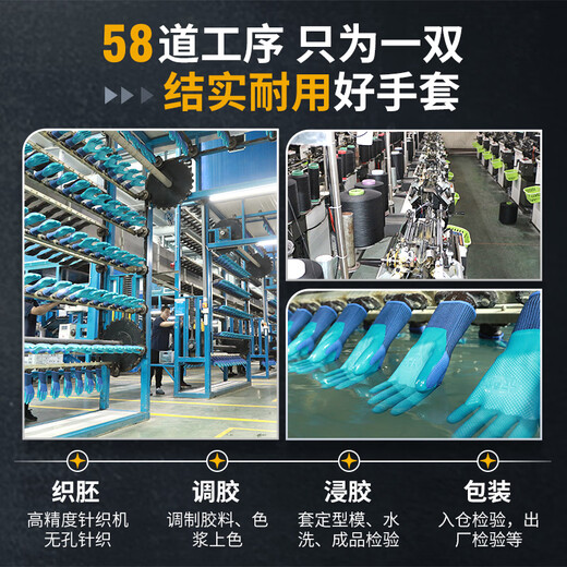 Xingyu Arbeitsschutzhandschuhe A688 Wear-Resistant Work Gummi verdickte Gummi-Latex-geprägter Anti-Rutsch-Rutsch immregierten adhäsiven atmungsaktiven Schutzarbeiten