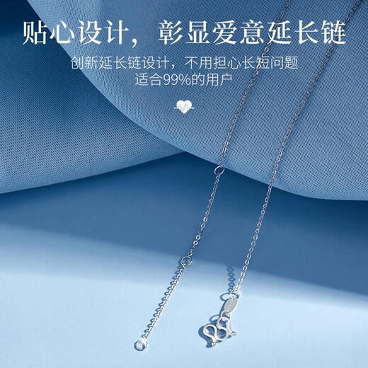 Duofei Platinum Necklace for Women Moissanite Light Luxury Jewelry Christmas Birthday Gift Anniversary for Girlfriend and Wife Platinum Topaz Necklace Can Be Engraved