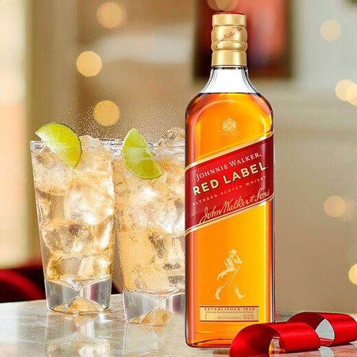 
Johnnie Walker (JOHNNIE WALKER) red square red card blended whiskey 1000ml imported foreign wine naked bottle