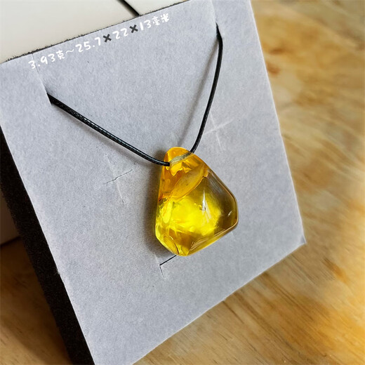 DR GRAFFCARNY Russian natural raw mineral leather beeswax amber conformable necklace pendant pine scent gift 2.32