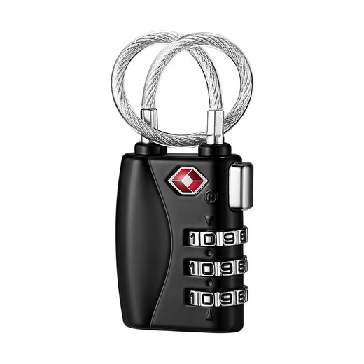 contraseña de tres dígitos Igear TSA Customs Cape de acero Cabro de cuerda suave Viaje en el extranjero Logra de mochila Caja de transefle Cabezal de la puerta del gabinete Estudiante Puerta del gabinete Anti-Rust Lock 30mm JM-719-B