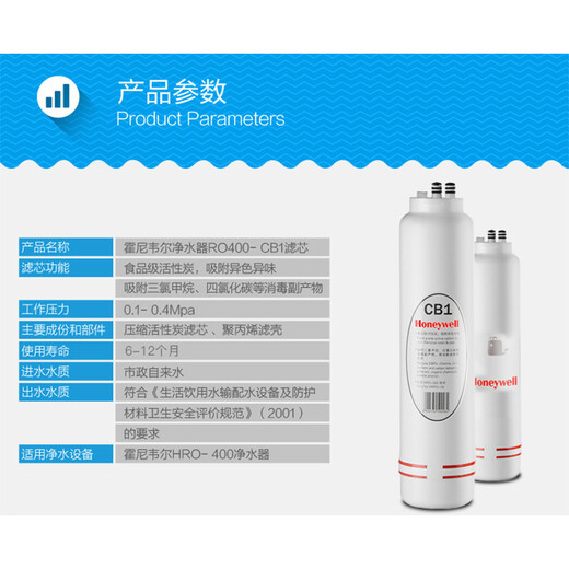 Honeywell water purifier filter element HRO-400 water purifier PP1 PP2 CB1 CB2 RO original filter element (PP1+PP2+CB1+CB2) 1235th level 4 pieces