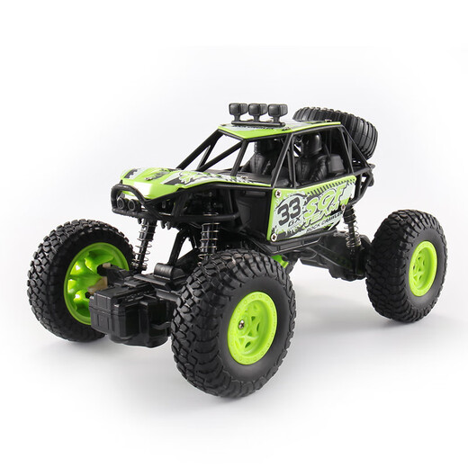 Speed about 1:20 children's remote control car toys 4 channel crash resi 0m 120 green
