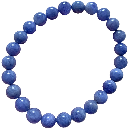 DL 1998 Fat Donglai same style tanzanite bracelet natural l Ocean Heart single circle bracelet for women Tanzania gemstone purple blue (N19) about 6-6.4mm