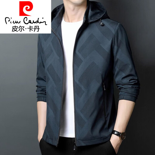 Pierre Cardin Casual veste Vêtements de surtension masculine 2023 Nouvelle veste simple simple veste masculine automne 12127 gris clair m