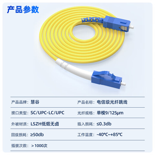 HUIGU FIBER OPTIQUE CHEMBRE SC-LC MODE MODE DUAL CORE 1 METTRE FIBRE CABLE CABLE FIBRE DE TAILLE 9/125M