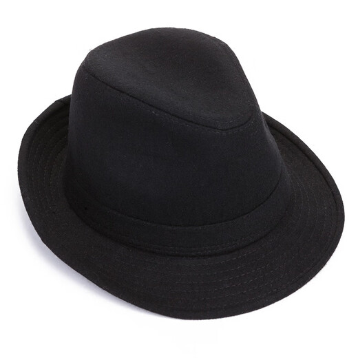 Huishi Shang Hut Männer Frühling und Herbst mittleren Alters und ältere Top-Hut-Männer Winter warmer Vater mittleren Alters Jazz Hut alter Mann Hut Herbst Schwarz 57cm