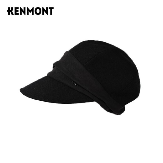 Kenmont sweet solid color all-match woolen beret face-showing little girl autumn and winter style round face duck tongue beret cap km-5186