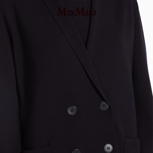 
MaxMara [Zhenxuan Huixiang] Spring and summer women's double-breasted jacket jacket 6311014106 Dark blue XS