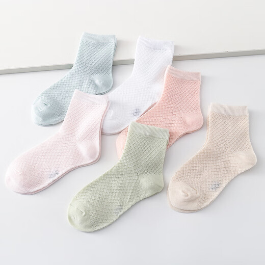 Niños de ratón de ratón de seis dedos Primavera y verano niños delgados calcetines de algodón de verano Calcetines de malla medio de tubo medio