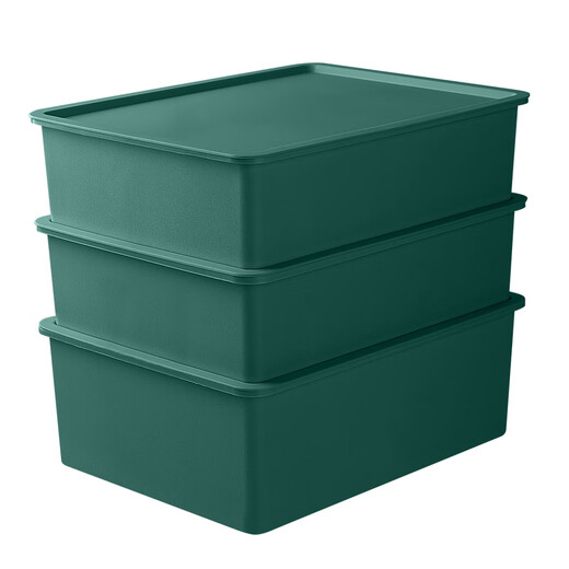Fantasy underwear storage box drawer-type household underwear and socks storage artifact bra organizer wardrobe compartment three-in-one light luxury green no grid + cover + sticker