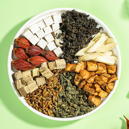 Chicory Poria lily tea substitute tea barley root mulberry leaves gardenia green money willow leaves small packaging Chicory Poria lily tea-3 boxes