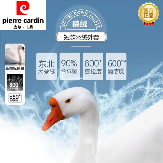 皮尔卡丹（pierre cardin）男士羽绒服短款连帽可拆卸冬季外套加厚保暖2023新款鹅绒服 9758黑色 180/96AXL