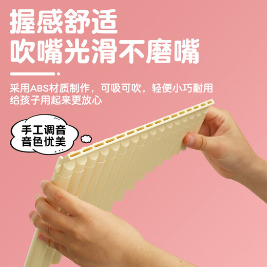 YTK易学排箫16管18管儿童专业演奏民族乐器小学生初学者入门专用 18管米棕色+送好礼
