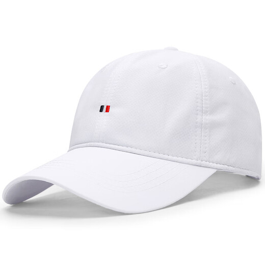 OIMG classic small-label embroidered white baseball cap men's summer color-fading large head cap quick-drying breathable sun hat khaki color normal code (55-60c)