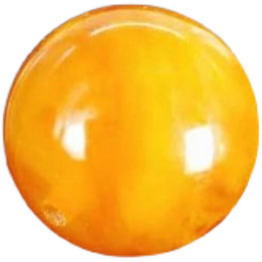 DL 1998 Beeswax Single Bead Natural Chicken Fat Yellow Amber Round Beads Loose Beads Bracelet Diamond Star and Moon Diameter 14mm (single)