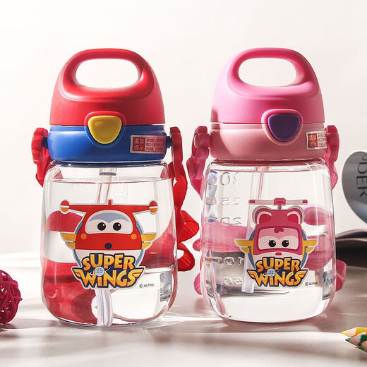 CLCEY Super Flying Water Cup Children with Straw Anti-fall Kindergarten Baby Drinking Water Cup Household Children Drinking Water Kettle Summer 12001 Ledihong-450ml