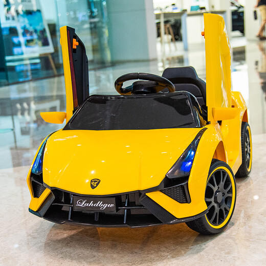 Ai Tong Baby Elektroauto 1-4 Jahre altes Vierradauto kann sitzend im ferngesteuerten Baby Spielzeugauto-Baby Kinderwagen Flaggschiff Backasche + Allradantrieb 12 V + Bluetooth + Leder-Sitzhilfe App + mit Fernbedienung + Selbstfahrten + Swing