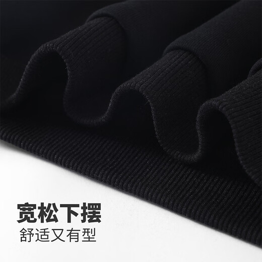 Mini wooden cabin children's fleece sweatshirt autumn and winter boys and girls thick top winter warm base letter black 110