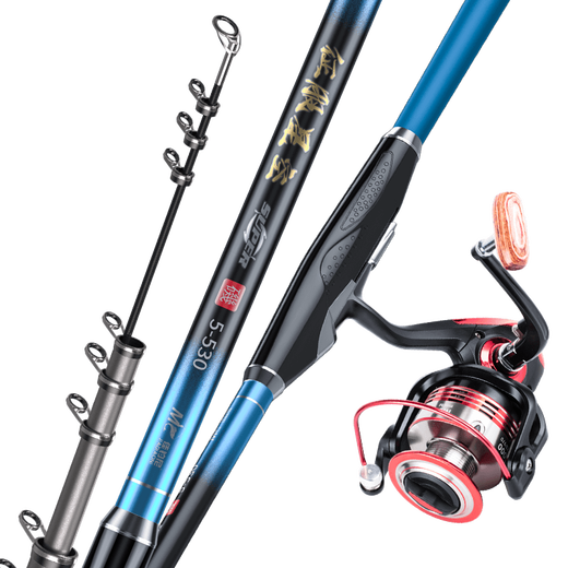 JIADIAONI fishing rod carbon slippery float light hard rock rod long-shot long-section large guide ring fishing rod 4.5m (without wheels) No. 3, long-term fishing is not tiring