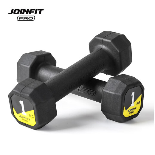 JOINFIT rubber-coated dumbbell men's home fitness arm muscle strength women's shaping arm muscle fitness equipment 6kg/single