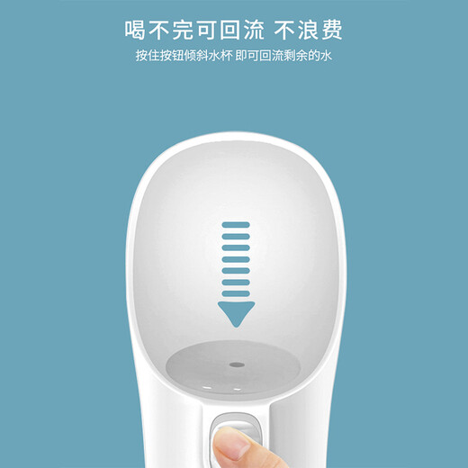 Lanswood 狗狗水杯宠物外出喝水杯猫狗出行大型犬喝水器户外狗用品便携式 纯净白-550ml(可高温消毒)