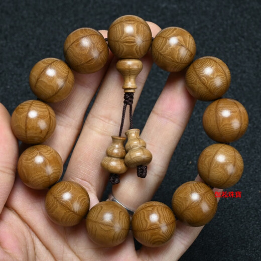 Jinshitong Laofeng 999 Dragon-Slaying Wood Six Pad Holzarmband Armband Männer und Frauen Buddhistische Perlen Kulturholz Agarholz Agarholz Goldenes Armband Six Path Holz altes Material 12108
