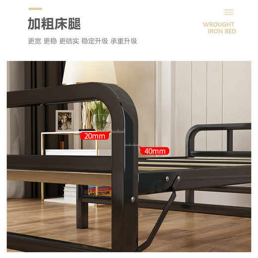 Huakai Zhixing Folding Bed Hospital Accompanying Folding Single Bed Simple Lunch Bed Small Household Nap Bed BGC811 [Silent Reinforcement] 1.5 meters wide