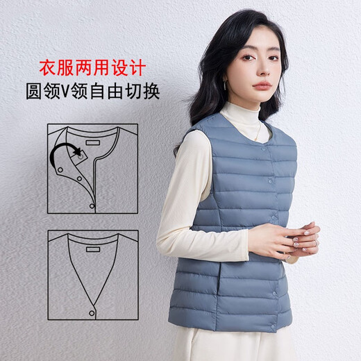 YAYA (YAYA) off-season down jacket for women in autumn and winter new style lightweight slim fit down vest slim liner vest top KX off-white M 160