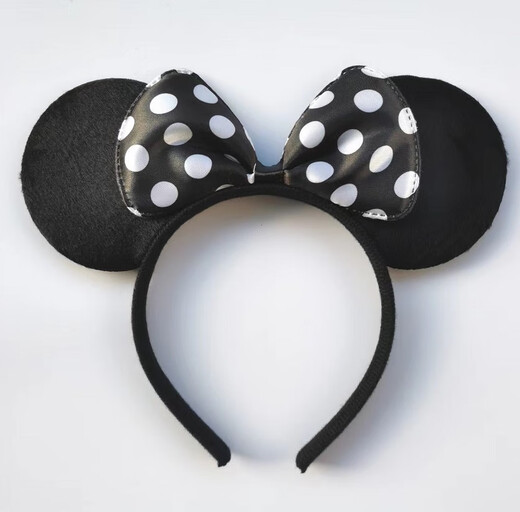 ENRMIIV Mickey headband bow children's performance headwear amusement park Minnie cute hairpin black ears Mickey Mouse summer black ears Mickey