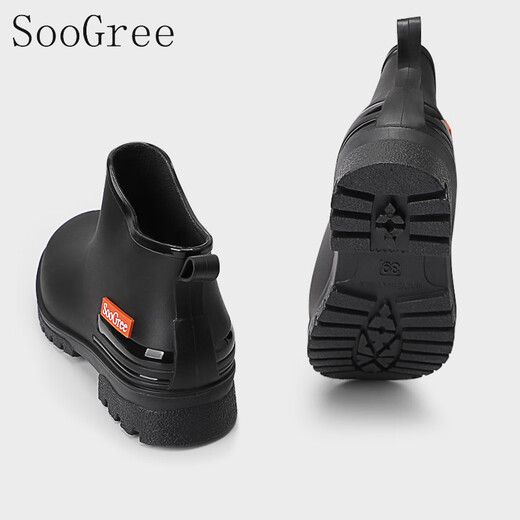 SooGree雨鞋男女时尚雨靴防滑耐磨低筒防水靴户外工作钓鱼骑手胶鞋