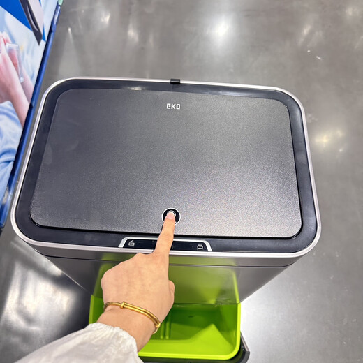 Huilide Customized Opening Customer Purchase Double Layer Kitchen Trash Can Induction Classification Household Stainless Steel Wet and Wet Large Capacity Footsteps 3519L