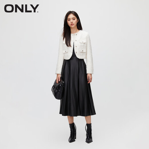 ONLY秋冬时尚休闲百搭纯色吊带百褶连衣裙女|12347Y001 H1Z黑色BLACK S 160/80A