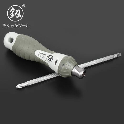 Fukuoka Tools industrial grade ratchet screwdriver one-word cross dual-purpose screwdriver retractable screwdriver screwdriver