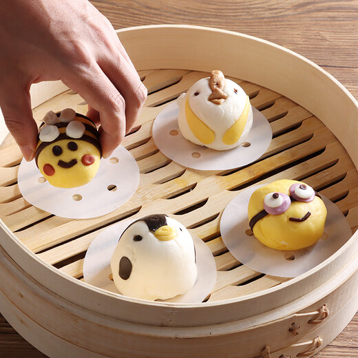 Baiji steamer paper 500 sheets disposable food-grade steamed bun paper steamed bun paper non-stick household steamer paper diameter 9cm