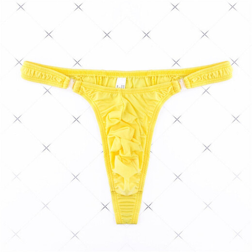 
Gui Ruo (Gui Ruo) sexy men's thong T-trousers thin milk silk transparent low waist comfortable hip-slim and sexy U convex ice silk red XL