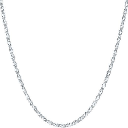 Saturday Fu PT950 platinum necklace plain chain female gold star chain PT057316 about 2.53g 40cm birthday gift