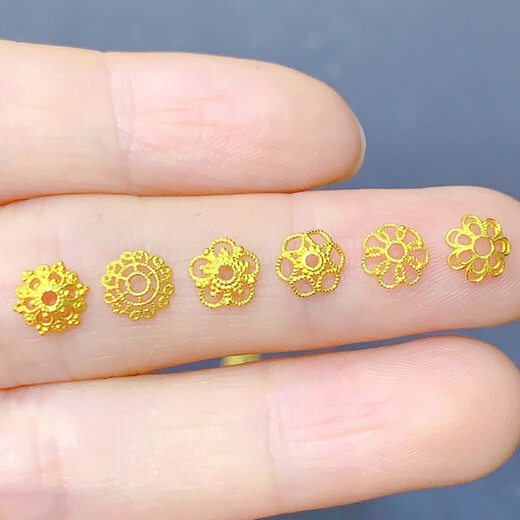 Yuman 18k gold torus separator old gold spacer handmade DIY bracelet string beads jewelry accessories No. 5 six-pointed star with great value 6mm four gold