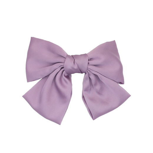 Yililuo Big Bow Hairpin French Retro Satin Net Red Hair Accessory Women's Half-tied Hair Temperament Top Hairpin at the Back of the Head Bow Milky White