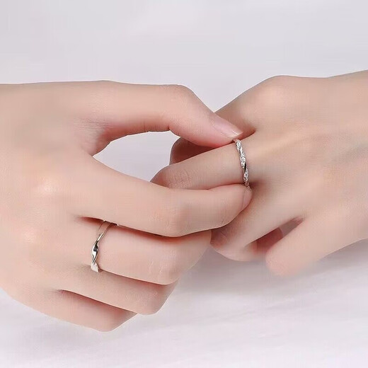 Mansheng Mobius couple ring, a pair of long-distance love rings, adjustable birthday 520 Valentine's Day gift for girlfriend, couple, exquisite gift box