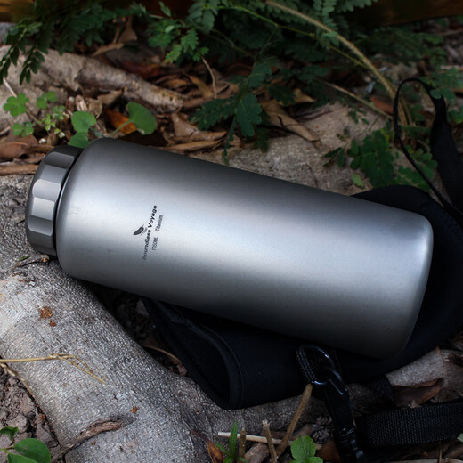 
BOUNDLESS VOYAGE Pure titanium cup 1050ml water bottle outdoor large capacity portable camping sport kettle water cup tea cup Ti3005D 1050ML storage bag