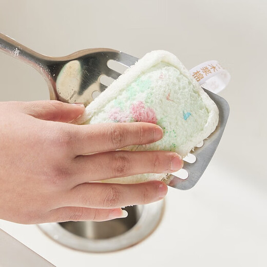 Sulida loofah dishwashing cloth compressed wood pulp cotton kitchen scouring pad sponge scrub pot dishwashing artifact 3 pieces