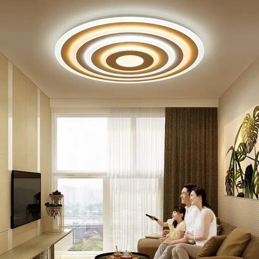 永智超薄吸顶灯主卧新款圆形大客厅灯大气高端大厅灯高亮LED卧室天花 白光(单色) 直径100cm